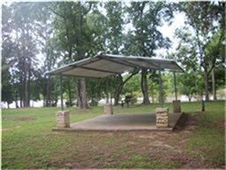 Picnic pavilion at waterfront park