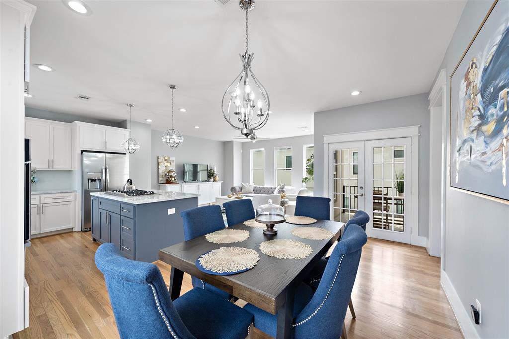 Made for large and intimate gatherings alike, the second floor features soaring ceilings, great lighting, and an open layout seamlessly connecting the living, dining, and kitchen areas. Entertain in style with effortless indoor-outdoor flow, courtesy of the French doors that open to the private balcony.
