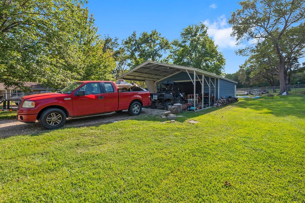 Shop with covered front car port