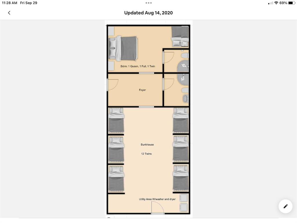 Bunk House with additional bedroom and full bath