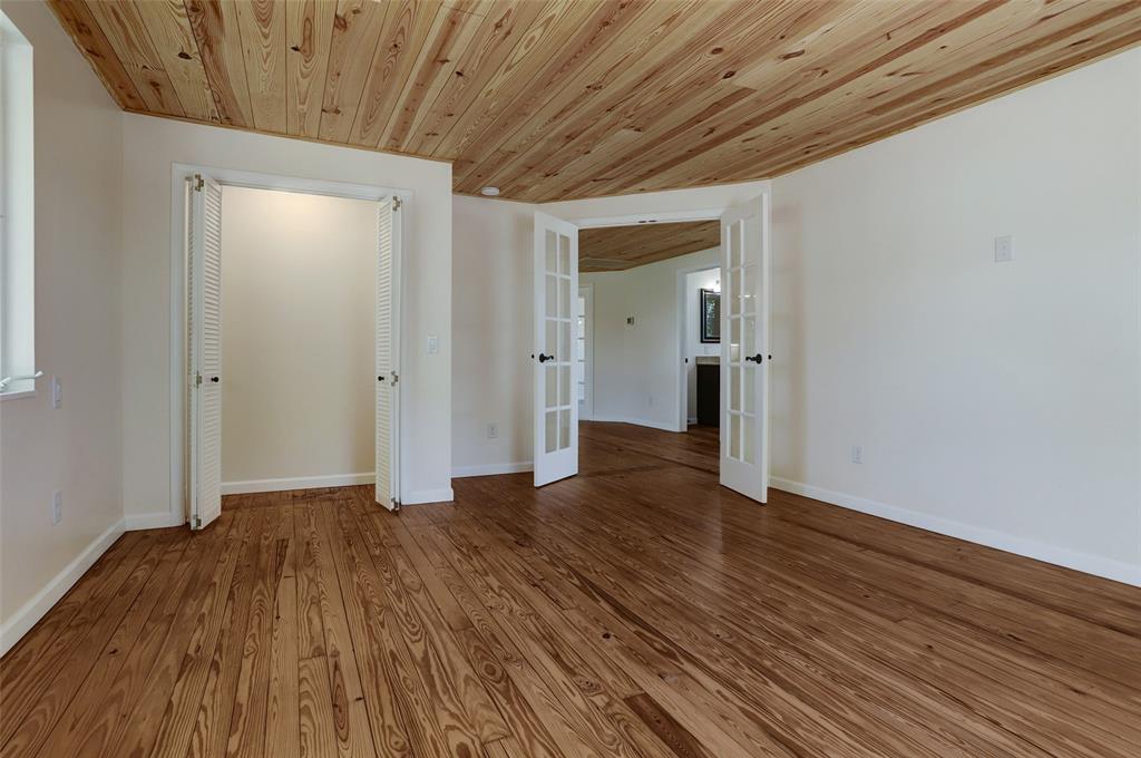 French doors and fresh neutral paint throughout.