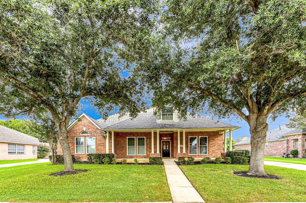 Wonderful 1.5 story home in Pecan Grove! 4 bedrooms (3 down), 3.5 bathrooms, private office, formal dining, covered patio. Numerous updates include windows '21, a/c & furnaces '19, water heater '20 & more! Charming front porch ready to decorate for holidays welcomes you. Sophisticated details like crown molding, picture windows, updated light fixtures elevate home. Kitchen open to family room features ss appliances, double ovens, central island, & abundance of storage. Spacious family room with central fireplace enjoys views over backyard. Restful primary retreat features double vanities, jetted tub, & custom tiled shower. 2nd floor boasts large bedroom with full bathroom that could serve as great game or media room. Enjoy the outdoors from shaded covered patio. Conveniently located between Sugar Land & Katy with easy access to 99 & 90. Country Club community with 27-hole golf course. Nearby shopping & dining. Zoned FBISD, low taxes & HOA. The Lifestyle You're Looking For!