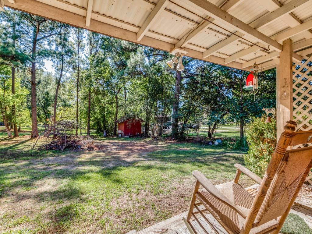 Small porch off the back of the home