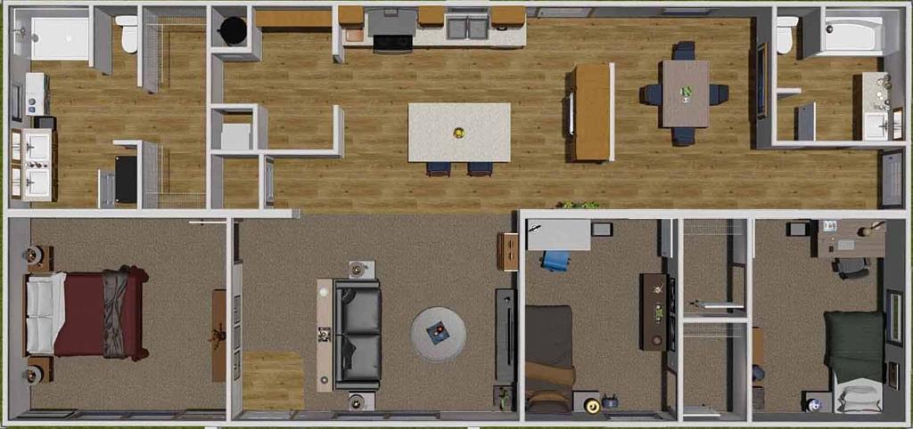 Virtually Staged Floorplan **Provided by Clayton Homes Website**