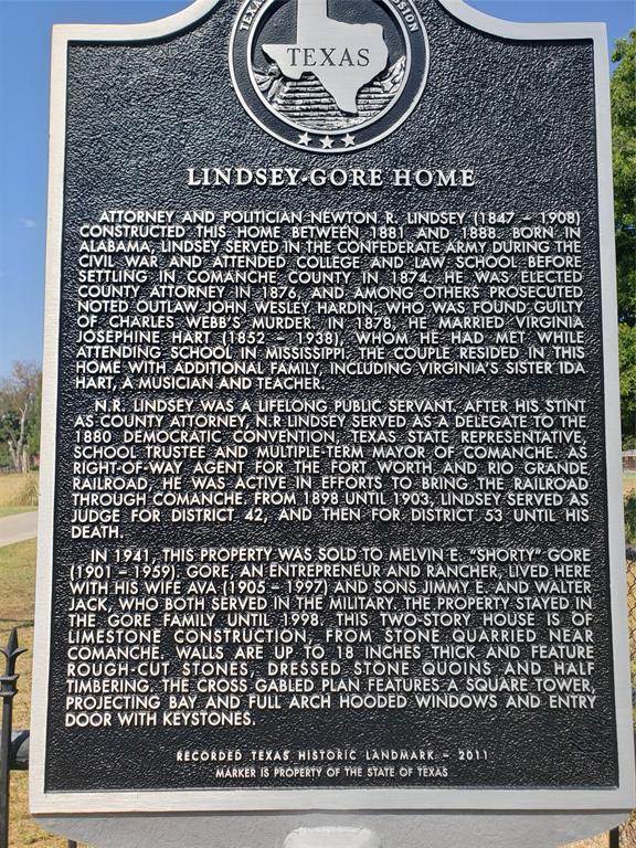 This plaque by the front gate shows some of the history of this home, Recorded as a Texas Historic Landmark in 2011.