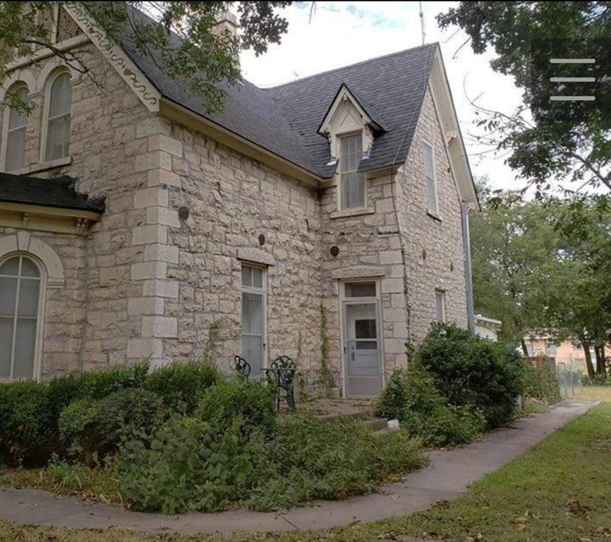 The exterior walls are native limestone, many 18 inches thick.