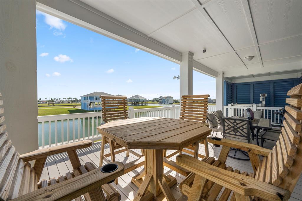 Enjoy a cup of coffee on your covered deck.