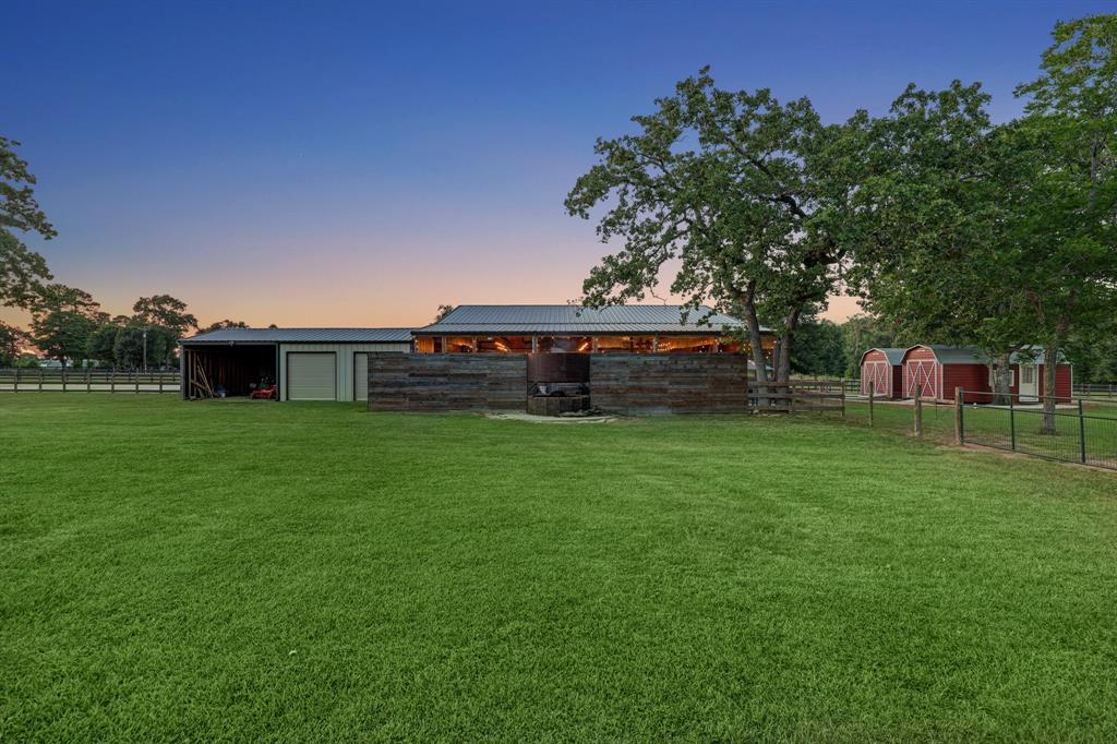 Venue barn has it own driveway for guest parking. Cross fencing between the main home and venue. Barn/venue is on a separate water heater than the main home.