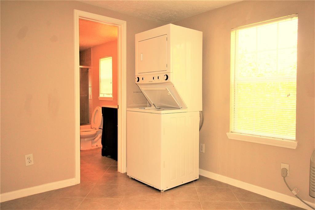 Downstairs - stackable washer and dryer