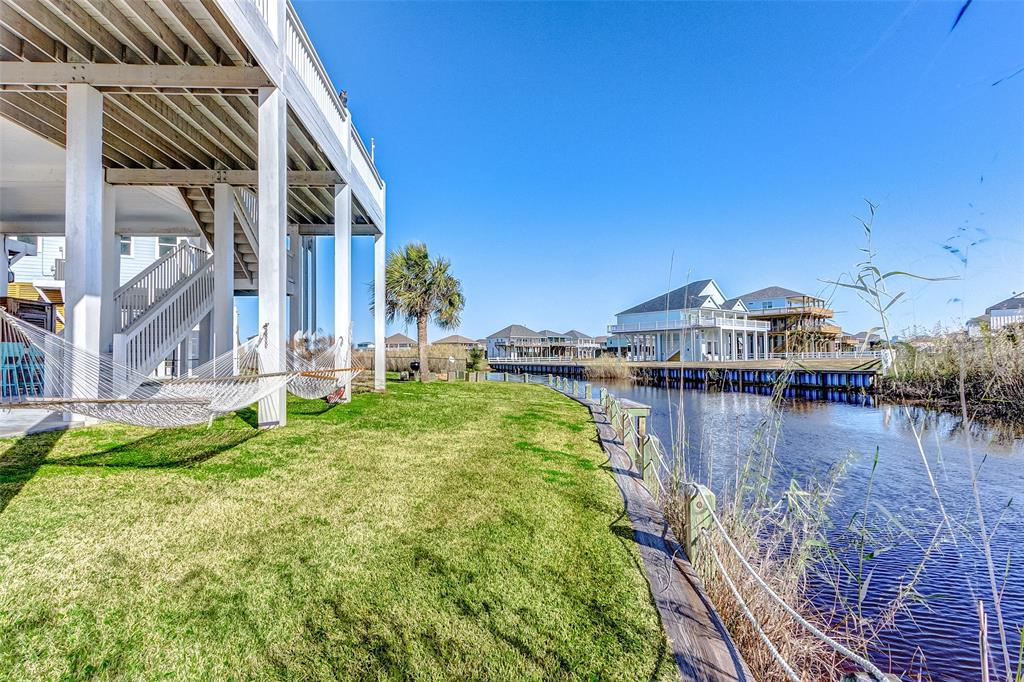 Enjoy the bayou from the downstairs hammocks!