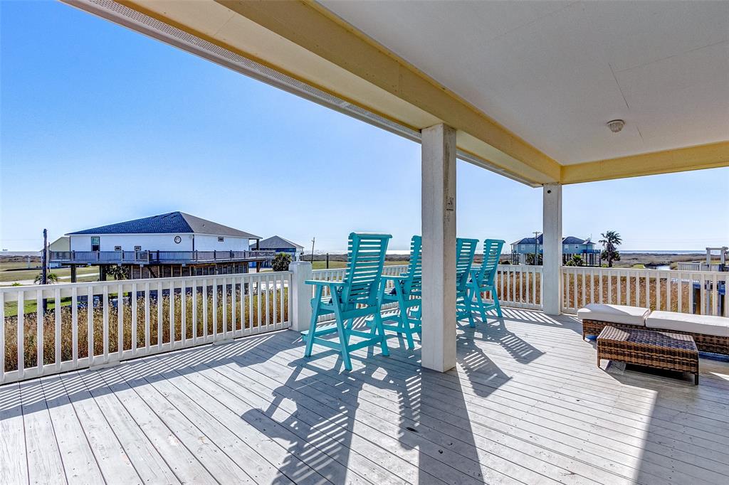 Covered deck provides plenty of shade.