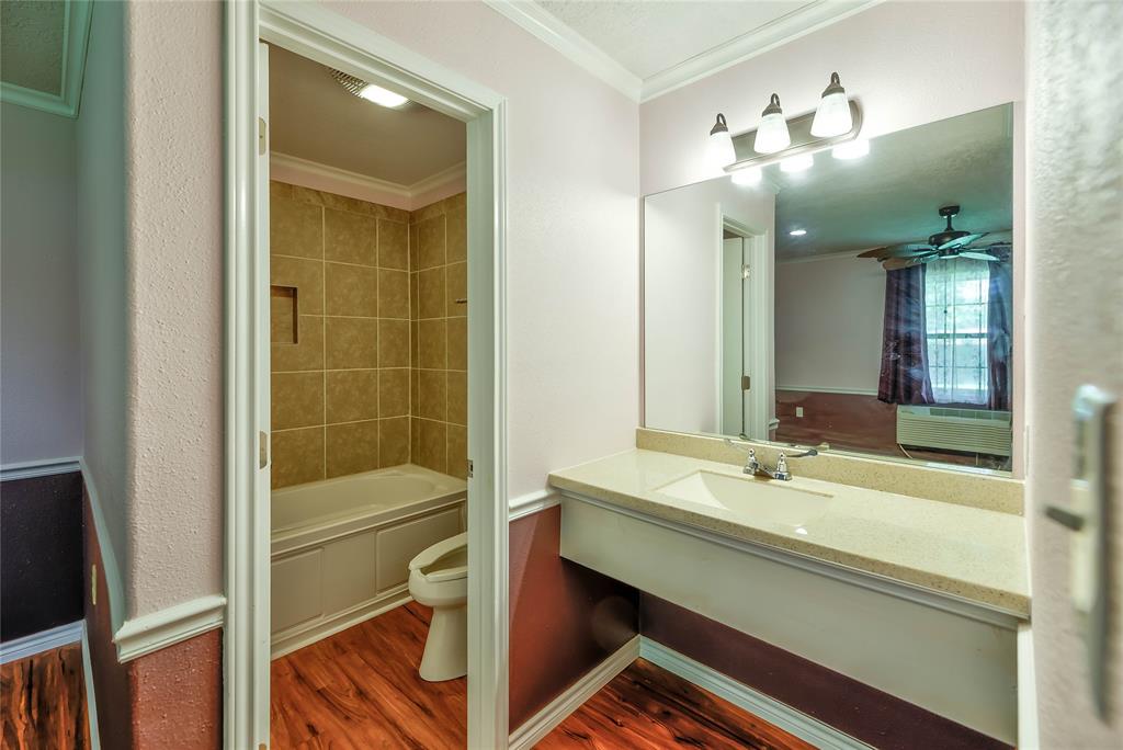 Each room has complete full bath with vanity area.