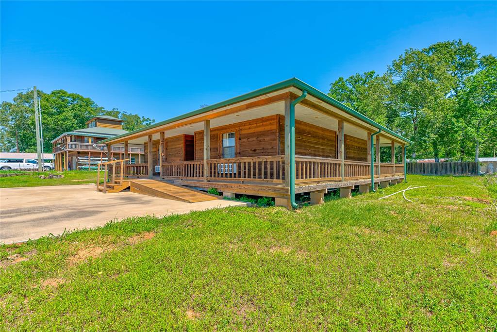 Other side of wraparound cedar porch.