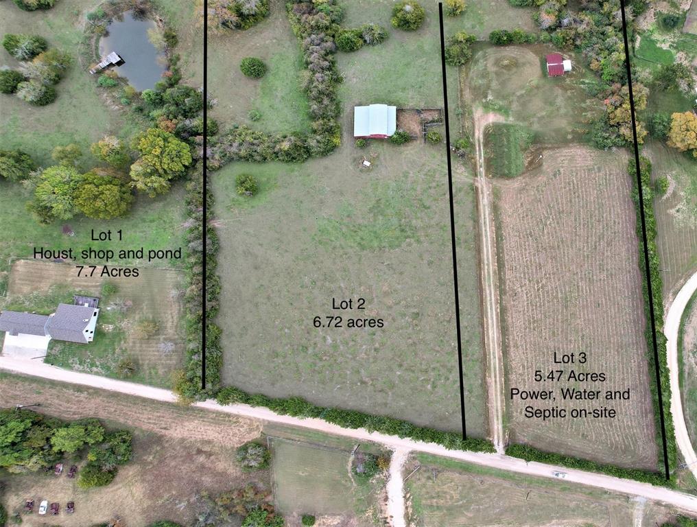 Rough layout of property division for all 3 lots for sale individually