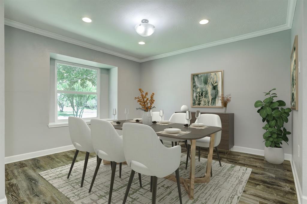 Virtually staged formal dining