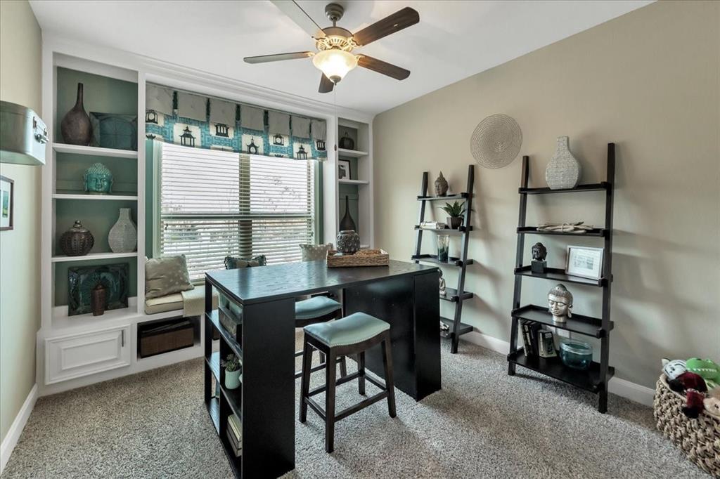 2nd level - guest bedroom - currently used as a craft room with built-ins