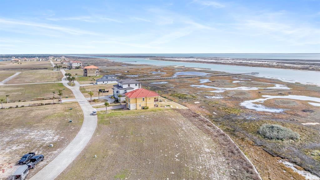 Aerial view of Lot 102 Tuscany Way with a view of the ICW