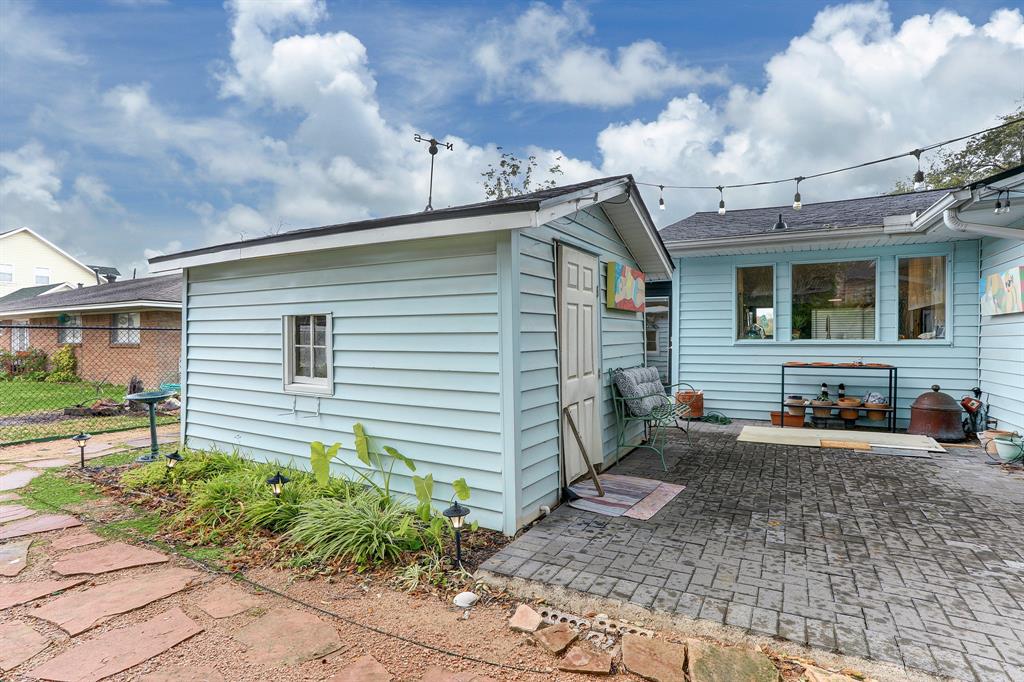 SMALLER, SECOND SHED IS GREAT FOR LAWNCARE ITEMS.