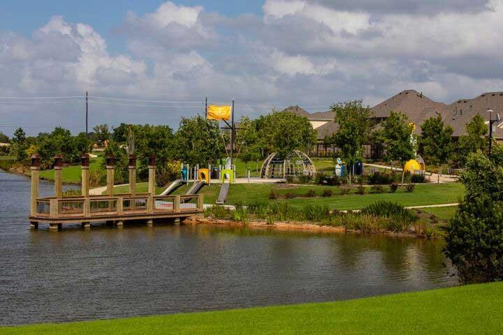 Take a break - play areas by the lake.