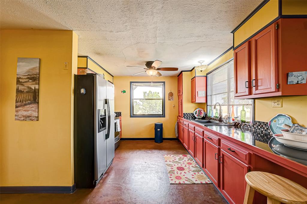 Kitchen windows bring in lots of natural light