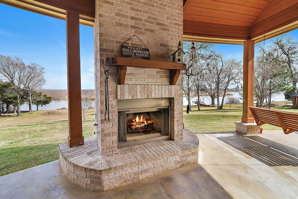 Wood Burning fireplace, covered back porch