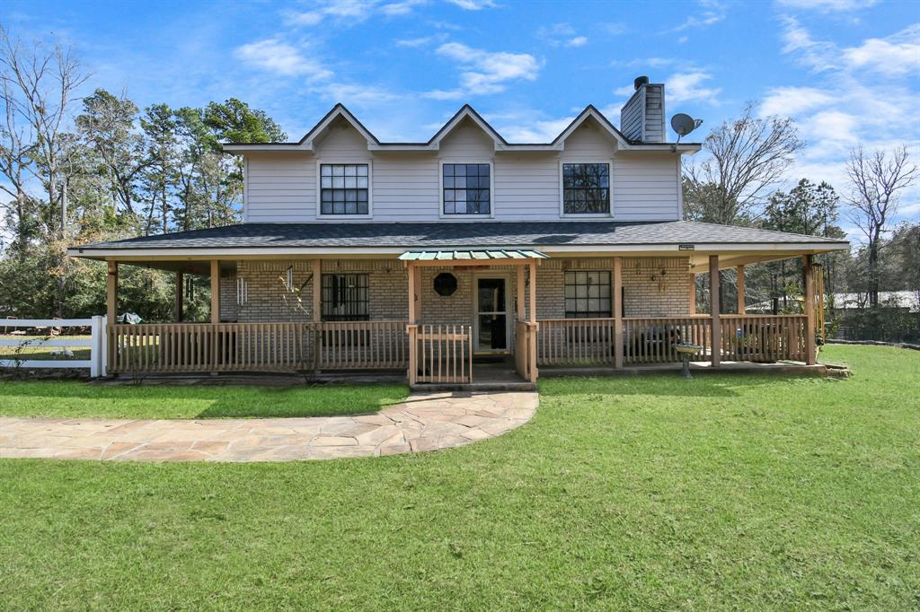 Welcome to your dream home in the heart of sought-after Montgomery Texas!  This stunning 4-bedroom, two-and-a-half-bathroom home sits on a sprawling five-acre lot including 2 wooded acres, boasting picturesque views of a tranquil creek and lush greenery.  Step inside to discover a spacious layout featuring a big kitchen, perfect for culinary enthusiasts and entertaining guests.  Enjoy the luxury of ample living space, including a 30 x30 workshop, 30 x 40 concrete slab, new roof July 2023, new carpet, and Interior/exterior paint.   Embrace the serene beauty of nature while still being conveniently located near all the amenities Montgomery has to offer. Don't miss your chance to own this rare gem in a prime location!
