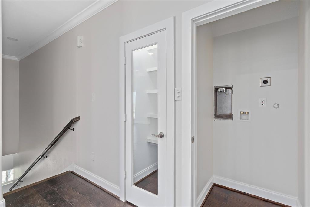 Pantry and laundry room off of the kitchen upstairs