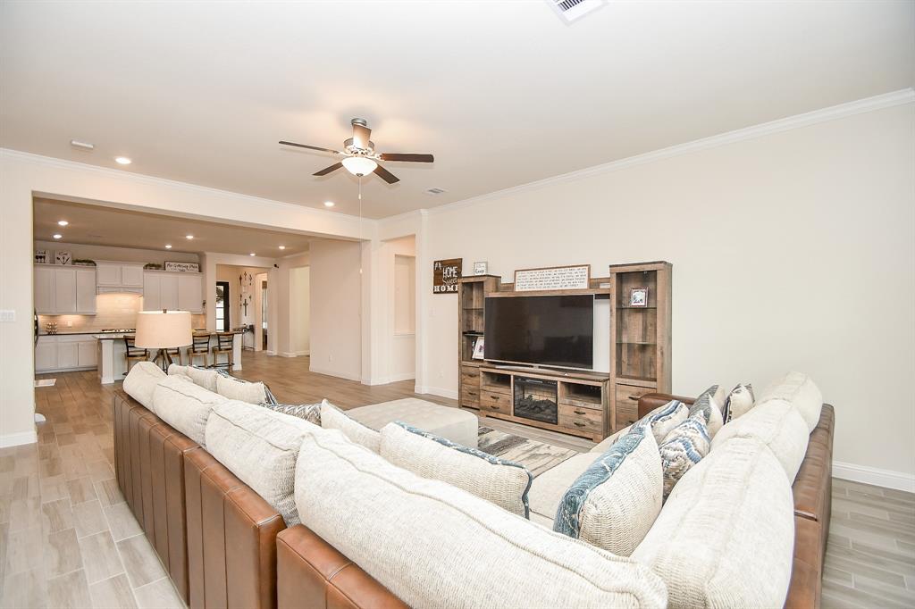 Take note of the spacious family room seamlessly connected to the kitchen area.