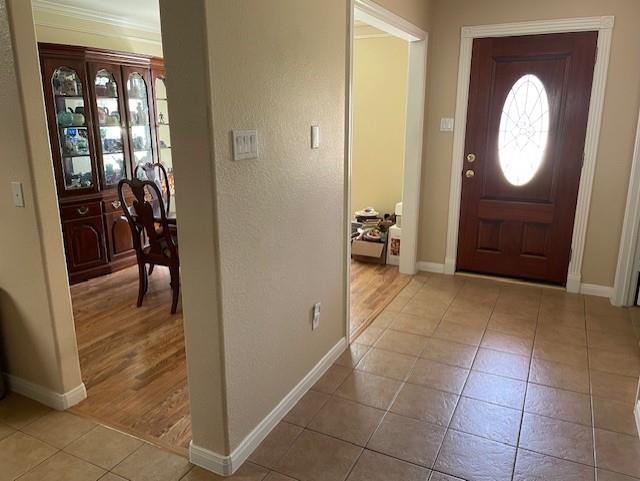 Entryway and dining room