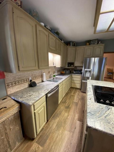 Kitchen with cooktop