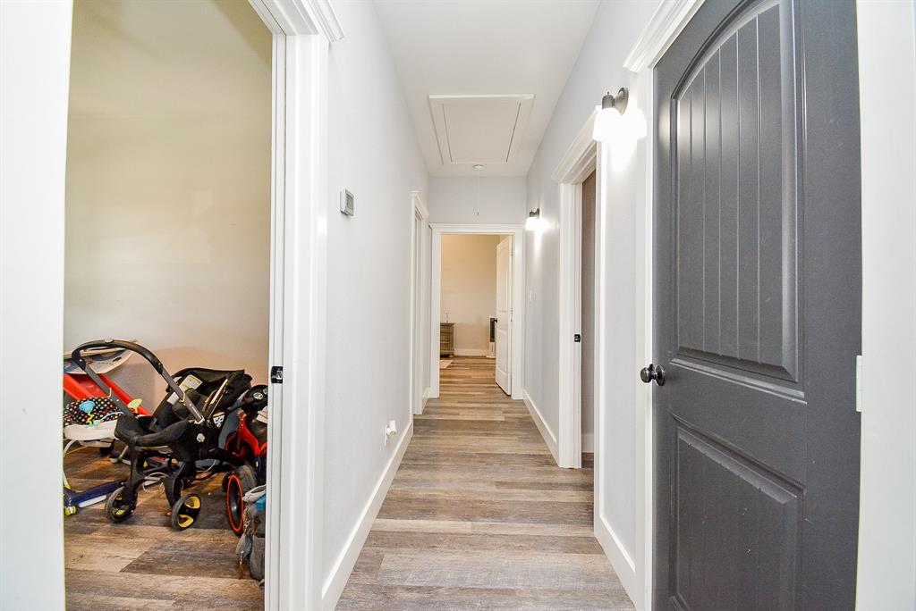 Long hallways allow easy access to bedrooms and common areas.