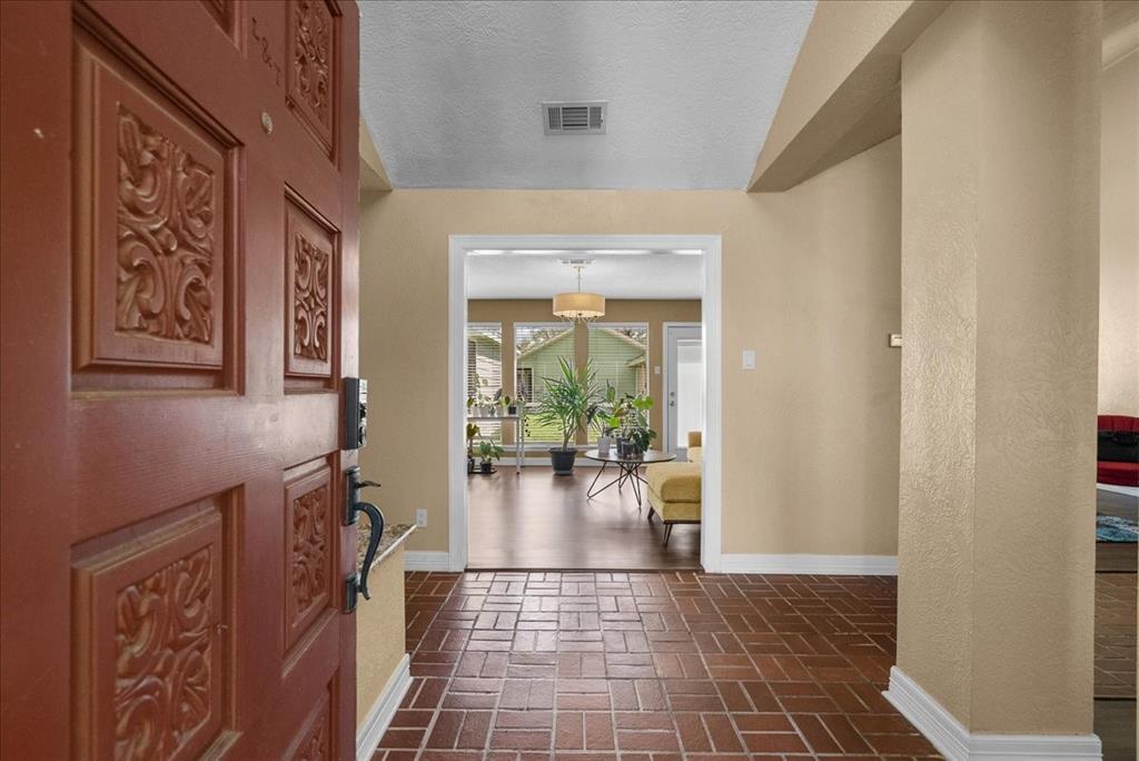 Brick floors greet you promising a sanctuary of comfort and tranquility.