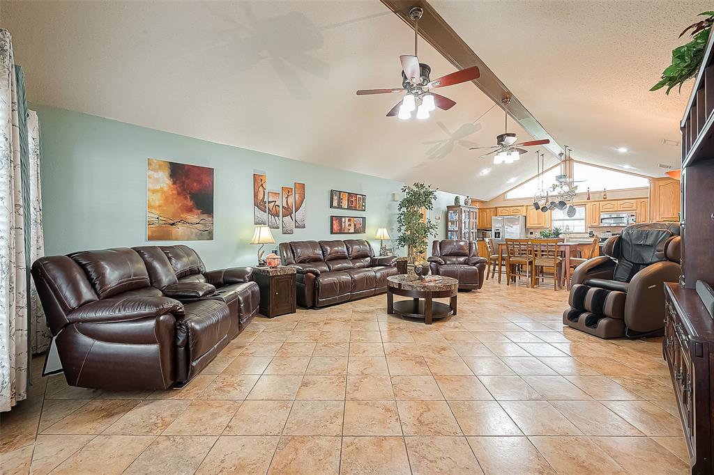 Just inside the double French doors is the 20x17 family room. So spacious, and open to the dining area and kitchen.