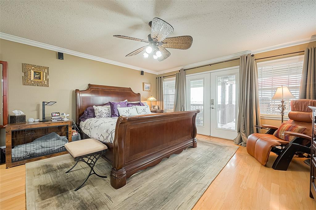 At about 17x15, the primary bedroom easily accommodates oversized furniture.