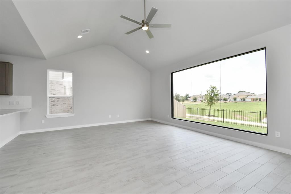 Another view of the heart of the home. Lake view from the family room.