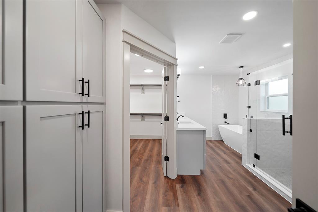 Master bathroom with tons of storage.