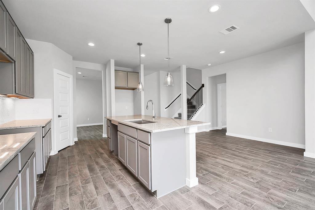 Another view of the kitchen and breakfast space.