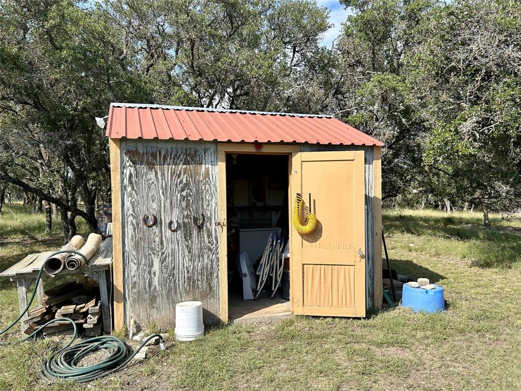 Shed with electricity and electrical outlets