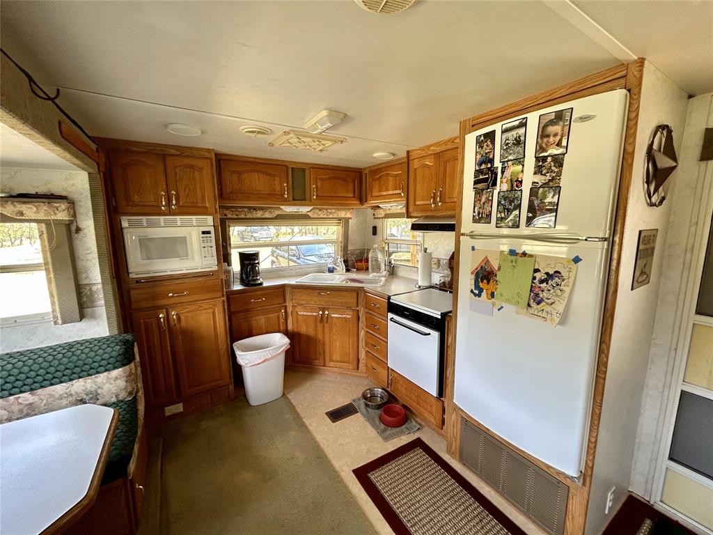 Kitchen in travel trailer