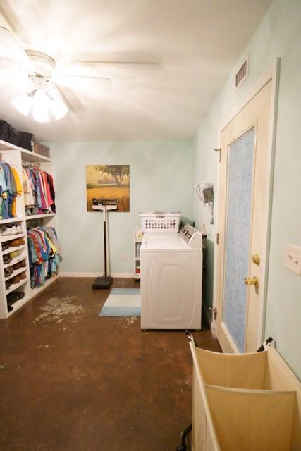 Primary Closet with Washer/Dryer