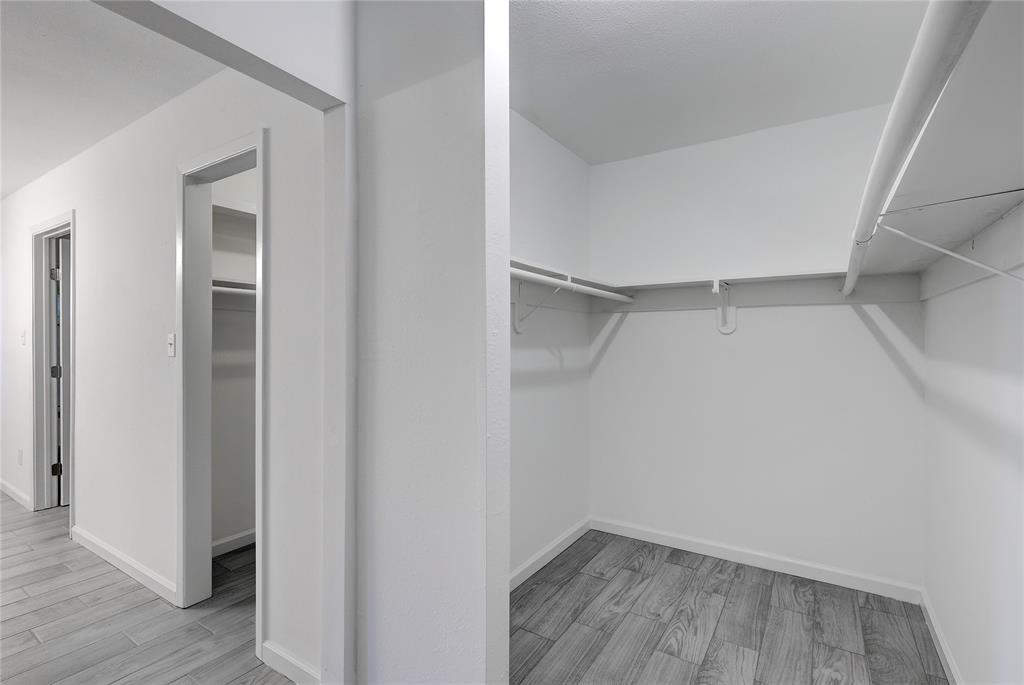 2 large closets in primary