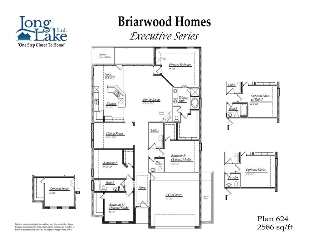 Plan 264 features 5 bedrooms, 4 full baths and over 2,500 square feet of living space.