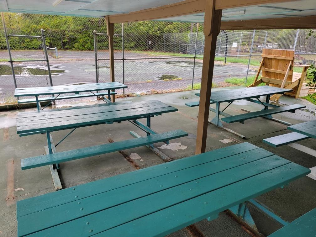 Subdivision picnic tables