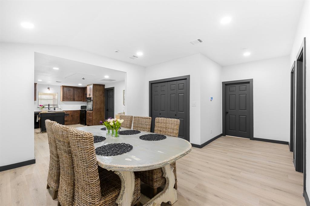 Dining room with view to laundry