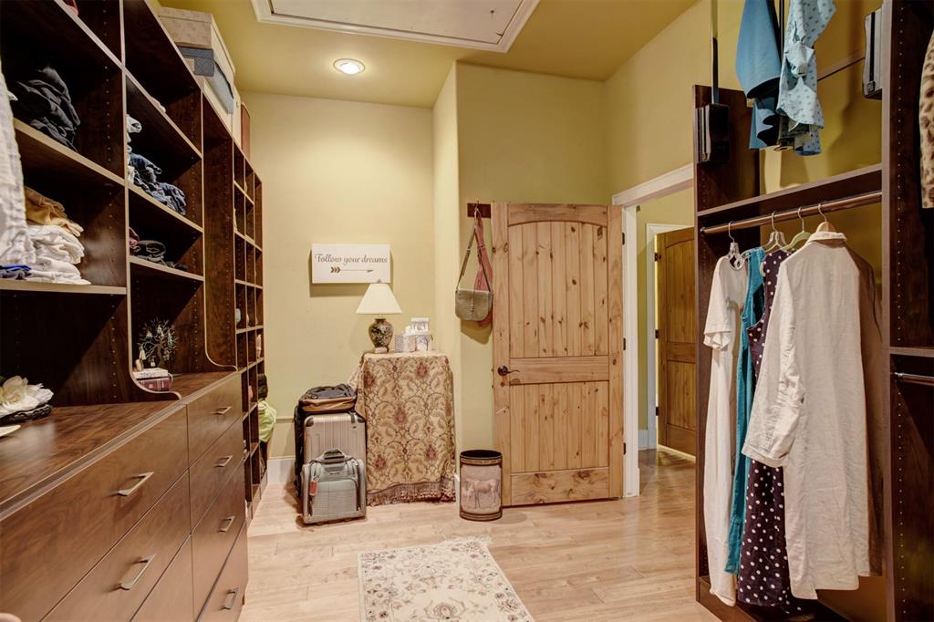 Lots of space and custom design in the primary closet