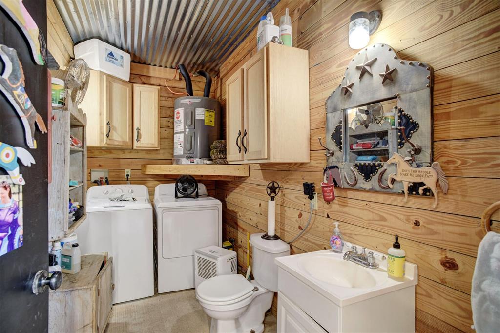 Barn bath and laundry area