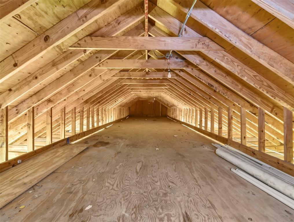 Storage area over garage