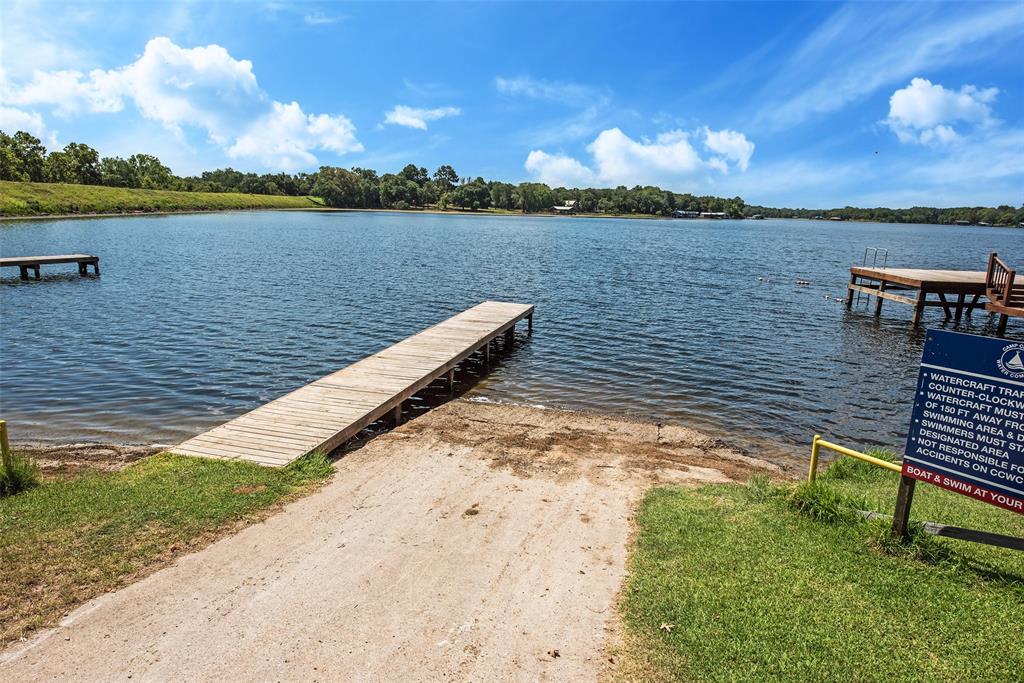 Boat launch and pavillion area, offers swimming spot