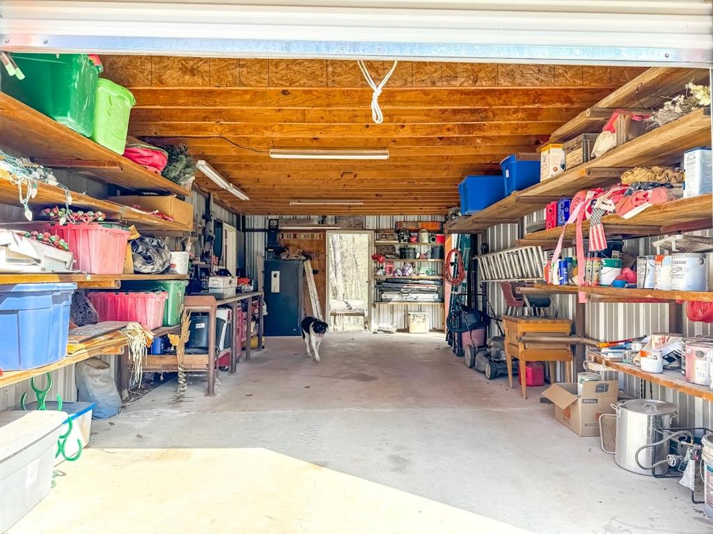 Workbench in carport