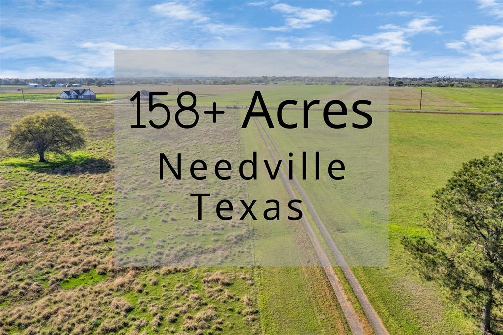 ATTENTION DEVELOPERS! 158+ acres for sale in sought-after Needville. 10 minutes from the upcoming Austin Point. Situated on the corner of Roesler Rd and Paddon Rd, this expansive property offers an unparalleled opportunity in the heart of Needville, Texas. The land presents a rare blend of vast open spaces and prime location, minutes away from major routes like Highway 59, facilitating easy access to nearby amenities.

Alternatively, its expanse and serenity make it a perfect candidate for transforming into a private ranch, offering peace, privacy, and endless possibilities for outdoor activities and agriculture. The land is currently under an agricultural lease, highlighting its rich, fertile soil and suitability for various agricultural pursuits. Home sold AS-IS

Top Ranking Schools. 20 minutes from Brazos State Park.

Fort Bend County is one of the fastest-growing counties in America and is the "7th Largest Population Gaining County" in The Nation, according to the U.S Census.